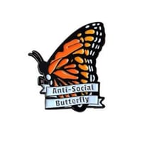 Image 1 of ANTI SOCIAL BUTTERFLY PIN