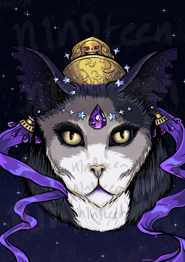 Nyan Nyx Art Print