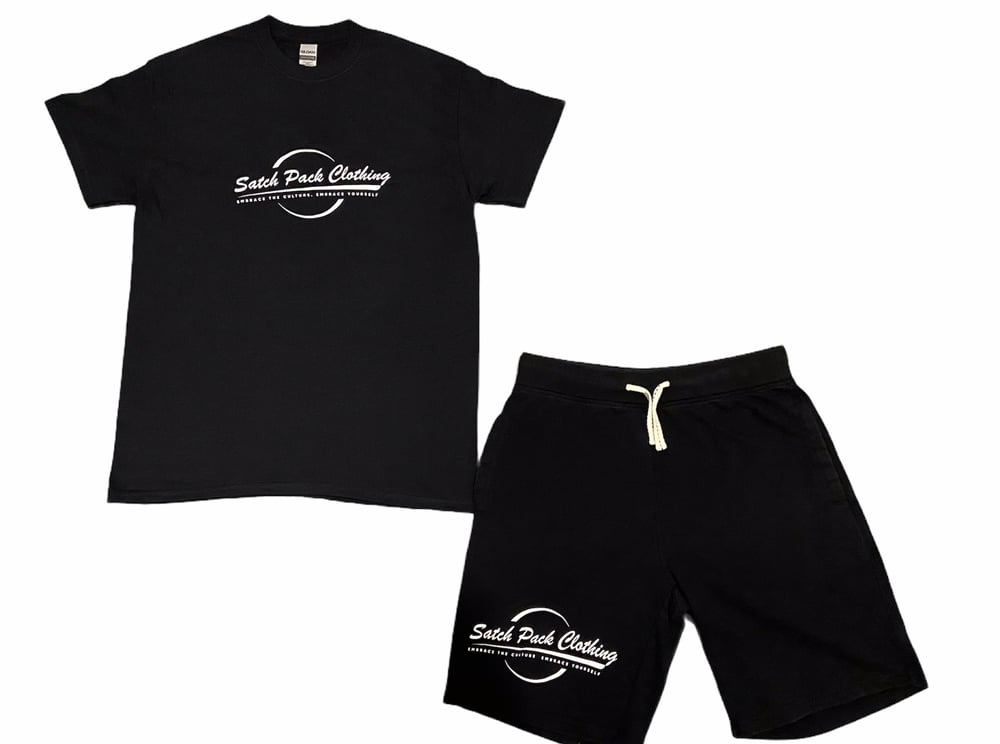 Satch Pack Outfit - Black/White (Shirt & Shorts) 