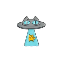 Image 1 of SPACESHIP CAT PIN