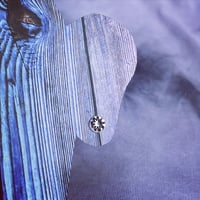 Image 3 of Handmade sterling silver nine point star stud earrings