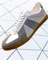 Tortola white full grain leather German army trainer shoes made in Spain  Image 2