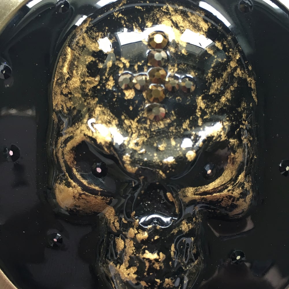 3D Resin Skull Compact Handbag Mirror in Bronze *ON SALE - WAS £30 NOW £18*