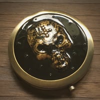 Image 2 of 3D Resin Skull Compact Handbag Mirror in Bronze *ON SALE - WAS £30 NOW £18*