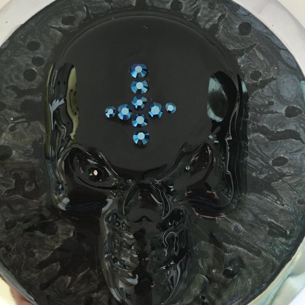 3D Resin Skull Compact Handbag Mirror in Silver *ON SALE - WAS £30 NOW £15*