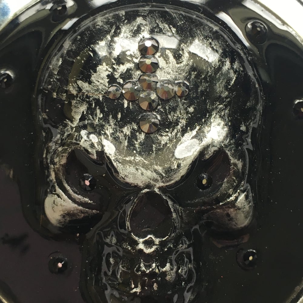 3D Resin Skull Compact Handbag Mirror in Silver *ON SALE - WAS £30 NOW £15*