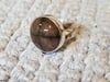 Andalusite Cross Crosshatch Single Band Ring (#1022)