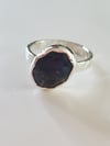 Sodalite Single Band Scallop Bezel Ring (#1029)