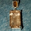 Rutilated Quartz Pendant with Tiger's Eye Accent (#1031)