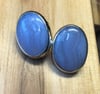 Blue Lace Agate Post Earrings (#1086)