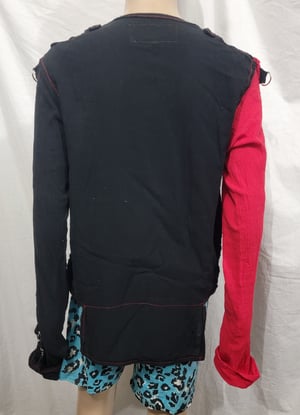 Image of Who killed spikey jacket black bondage shirt size Large