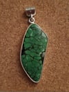 Green Turquoise Freeform Pendant (#1094)
