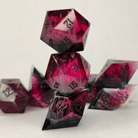 Image 1 of Dark Heart<br>8 Piece Polyhedral Set