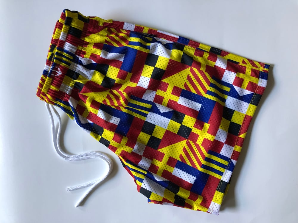 Image of ATR x YOTE FLAG SHORTS