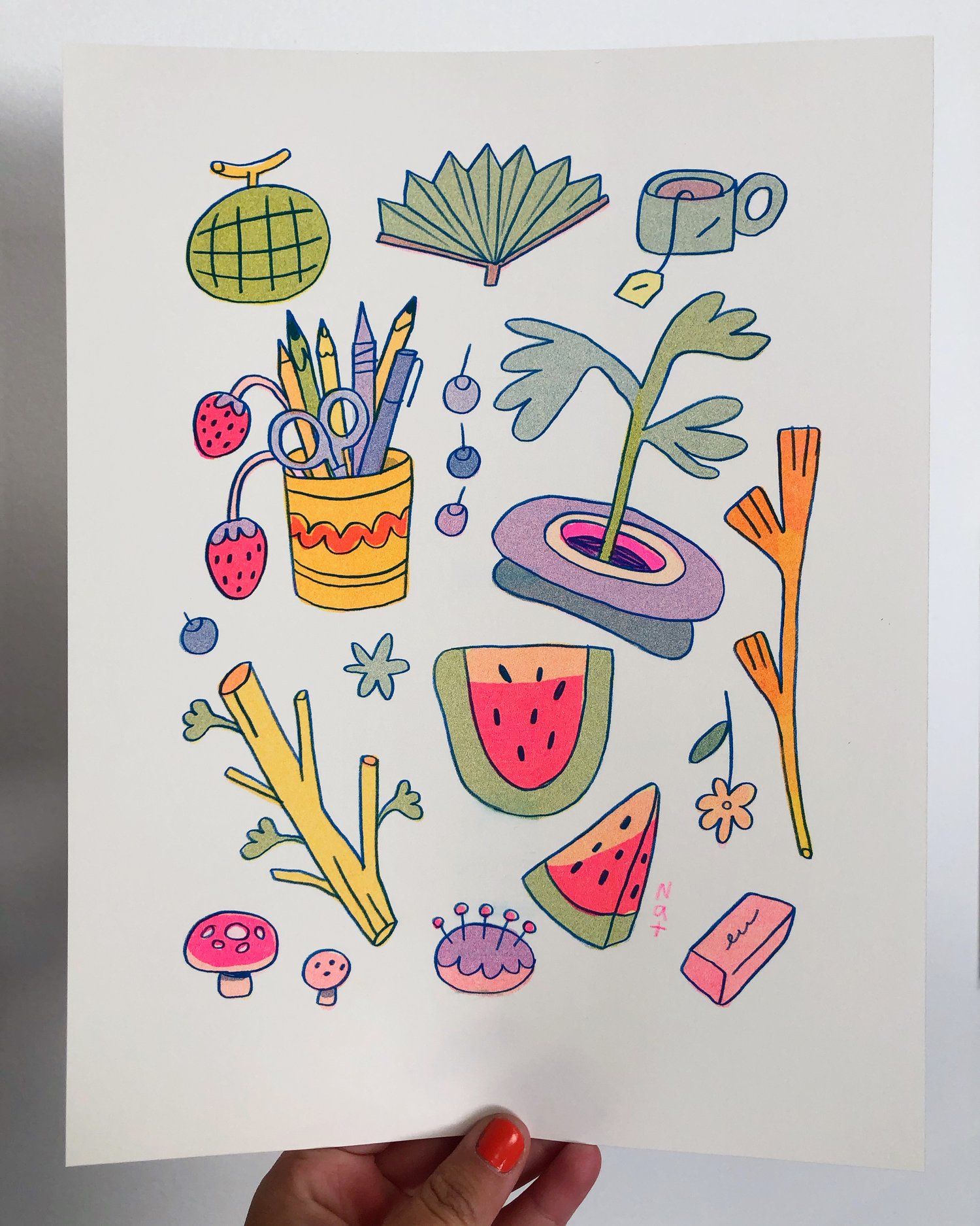 Watermelon Collection ~ Risograph Print