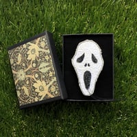 Image 2 of The Scream stitched brooch