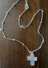 Image 1 of Cracked cross necklace