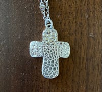 Image 2 of Cracked cross necklace