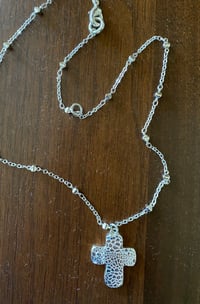 Image 4 of Cracked cross necklace