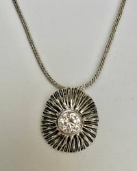 Image 1 of Antiqued silver pendant necklace