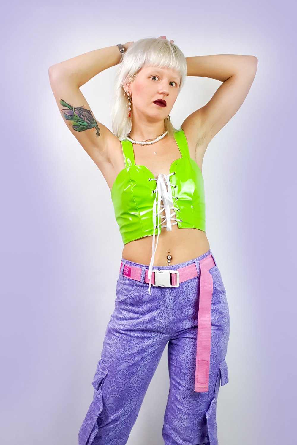 Image of green PVC top 