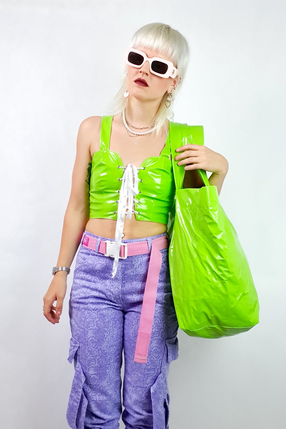 Image of green PVC top 