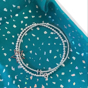 Image of Sterling Silver Double Connector Initial Bracelet