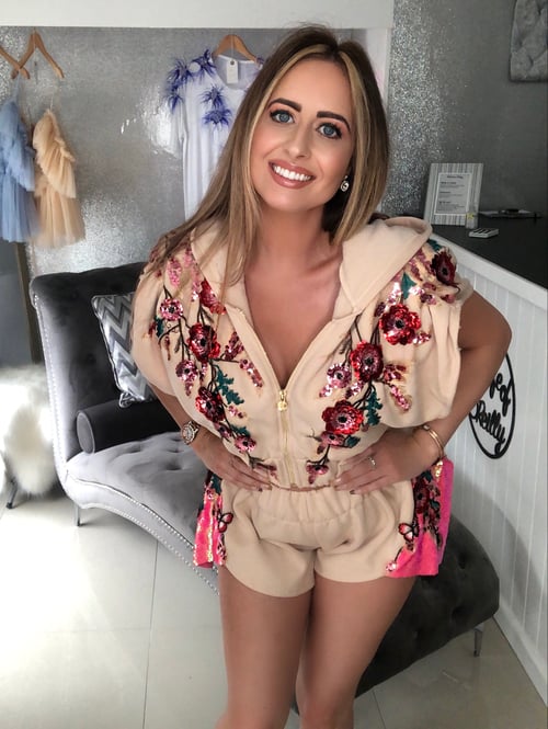 Image of Floral Embellished co-ord tracksuit