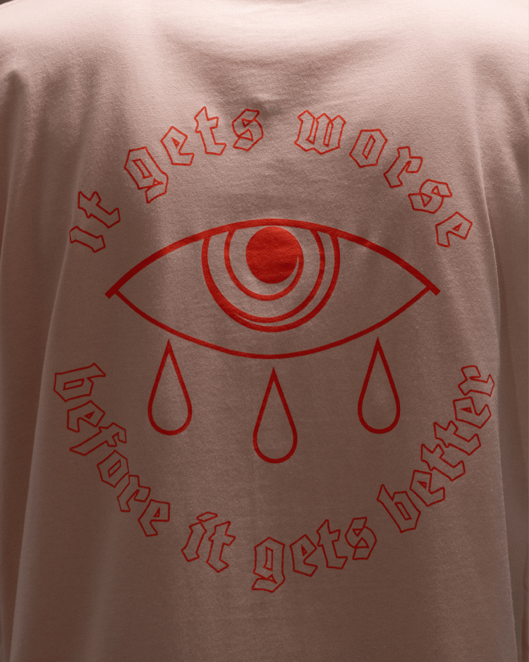 'It Gets Worse...' T-Shirt Misty Pink