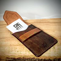 Image 2 of Flap Wallet (Antiqued Dark Brown)