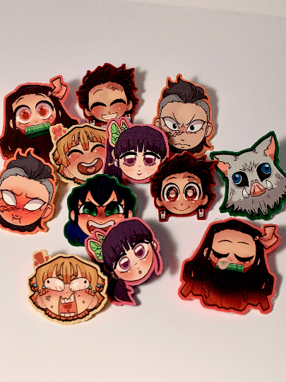 Image of Demon slayer shrinky dink Pins