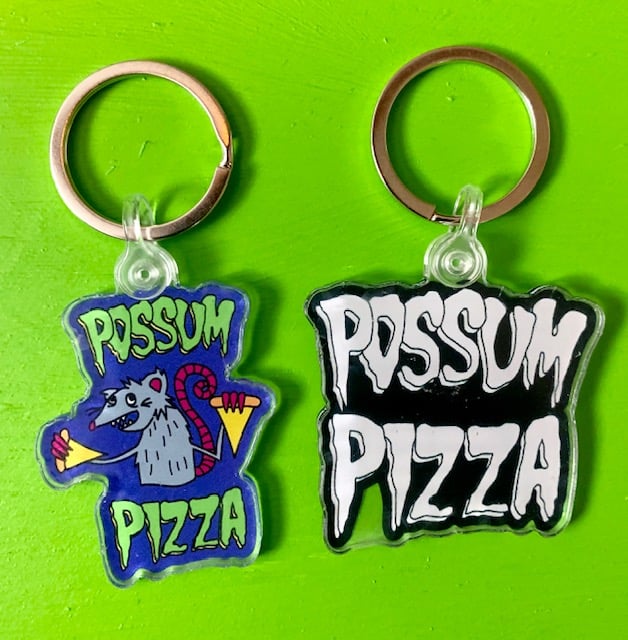 Possum Pizza Key chain