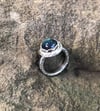 Labradorite Scallop and Rope Crosshatch Single Band Ring (#1168)