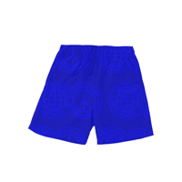 humanunitypaceandlovemovement shorts blue