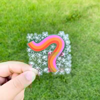 Image 1 of squiggly clear stickers <3