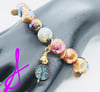 Original "Multicolor Agate Crystal Faceted Beads" Stretch Bracelet