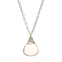 Image 1 of Rose Quartz Necklace Sterling Silver