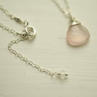 Image 5 of Rose Quartz Necklace Sterling Silver