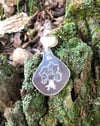 Fossil Opal Wood Pendant with Tree Piercing on Back (#1093)