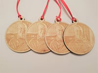 Image 4 of Photo Engraved Wooden Baubles