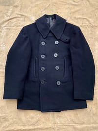 Image 1 of WW2 USN PEA COAT 10 buttons