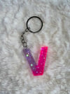 Initial V Keychain 