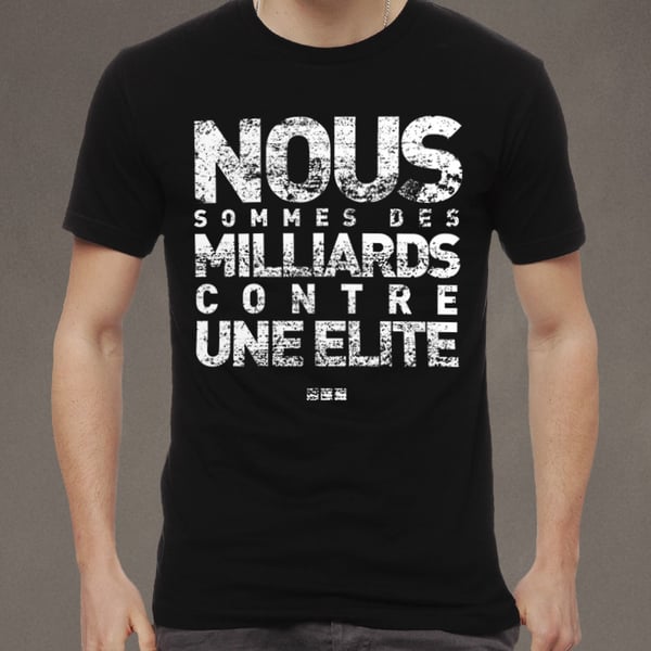 Image of T-shirt homme noir "Des milliards"