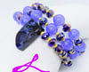 Original "Transparent  Purple Jade & Crystal Rondelle" Stretch Bracelet