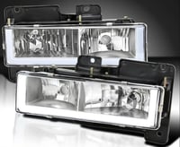 Image 1 of 88-98 SILVERADO OR SIERRA HEADLIGHTS WITH LED