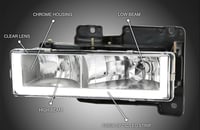 Image 2 of 88-98 SILVERADO OR SIERRA HEADLIGHTS WITH LED