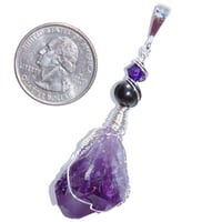 Image 3 of Amethyst Point Pendant with Shungite
