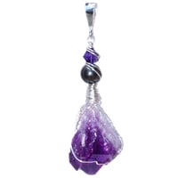 Image 2 of Amethyst Point Pendant with Shungite