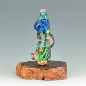 Image of XXXL. Curvy Coral Reef Goddess - Flamework Glass Sculpture