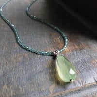 Image 1 of Breezy Citrus Necklace - Blue Apatite + Green Chalcedony